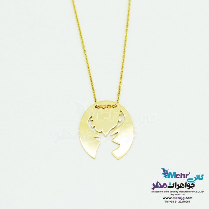 Gold Necklace - Deer Design-MM0629